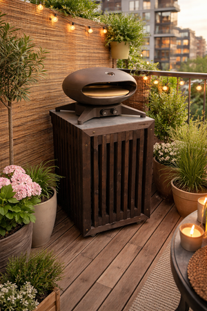 Altan Grillbord med Gasflaskeskjuler | Sortbejdset