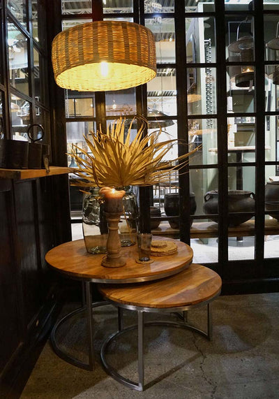 Paris indskudsborde i rundt design - 2 stk.