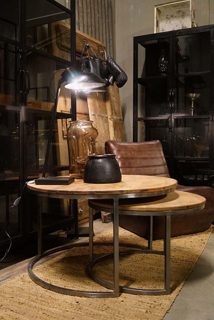 Paris indskudsborde i rundt design - 2 stk.