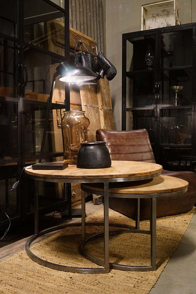 Paris indskudsborde i rundt design - 2 stk.