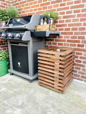 Gasflaskeskjuler | Brunbejdset