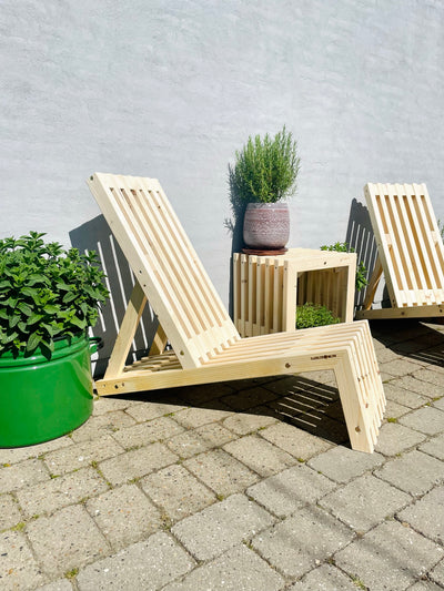 Lounge Sæt med 2 stole og sidebord