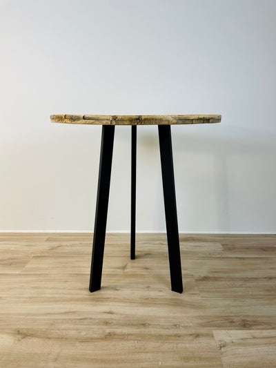 Barbord af Kabeltromle på Sort Stålstel