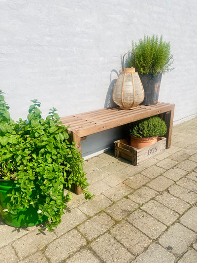 Trallebænk | Brunbejdset