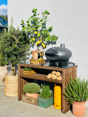 Grillbord Traller | Brunbejdset