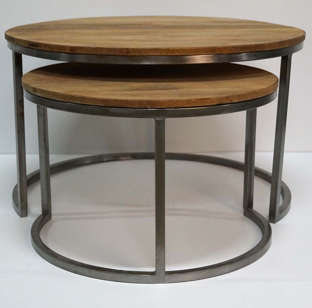 Paris indskudsborde i rundt design - 2 stk.