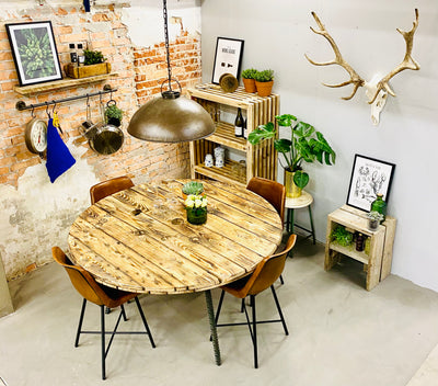 Loftlampe i fabriksstil – Jern med Klar Lak