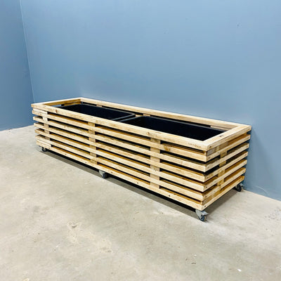 Tom plantekasse i brugte traller på 170 cm